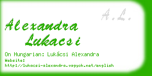alexandra lukacsi business card